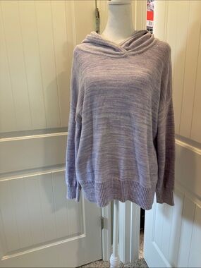 GAP Lavender Hooded Cowl Sweater